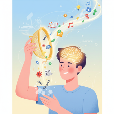 استراتيجيات عملية لفلترة المعلومات والتعامل مع الحمل الزائد الرقمي بذكاء ووعي.