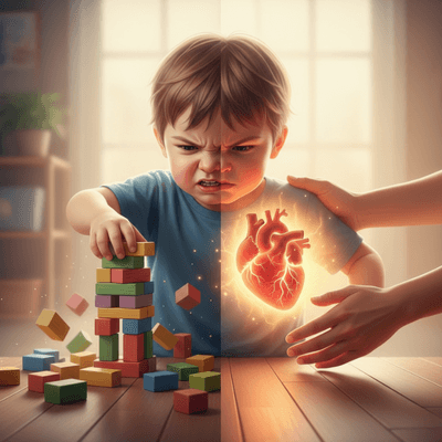 نوبة غضب الطفل كرسالة: من الفوضى العارمة إلى العناق الأبوي الشافي، فك شفرة الجذور العاطفية للسلوك