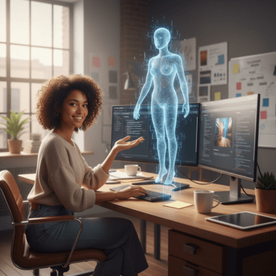 عمال مصنع وسكرتار بيانات يراقبون الروبوتات والذكاء الاصطناعي يحل محلهم، مشهد واقعي صناعي، 4K