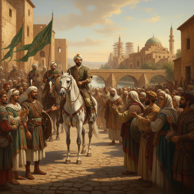 ازدهار الحضارة الأندلسية لثمانية قرون بعد فتح طارق، رمز للتفاعل الثقافي والعلمي بين الشرق والغرب.