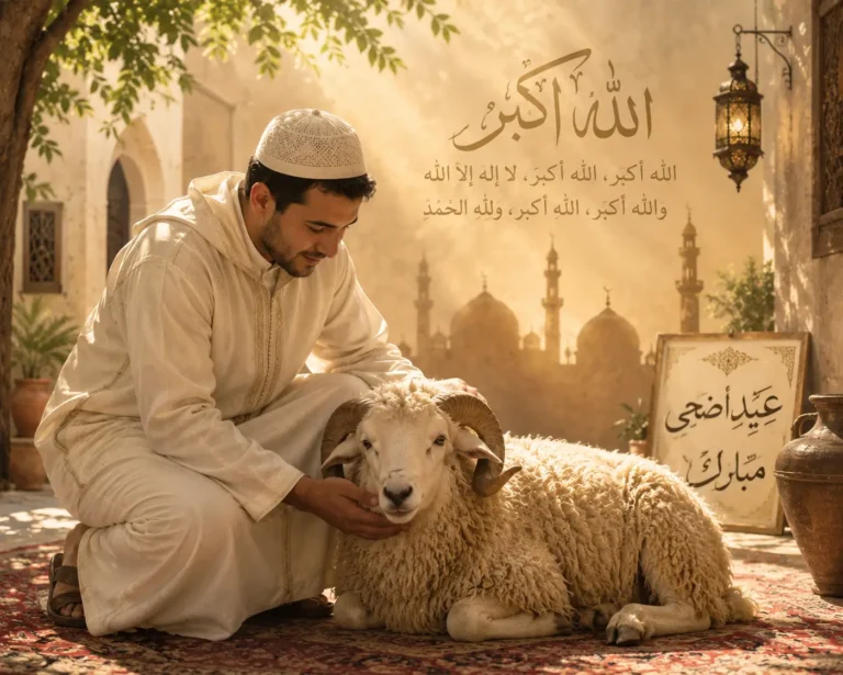 صورة رمزية توضح معنى الأضحية في عيد الأضحى.
