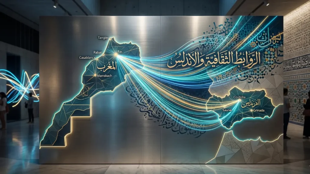 صورة ختامية ترمز إلى الامتداد الإنساني والحضاري بين المغرب والأندلس.